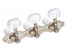 Schaller Classic Hauser Acrylic Guitar Tuners Nickel Set 3L+3R 10330163.31.13